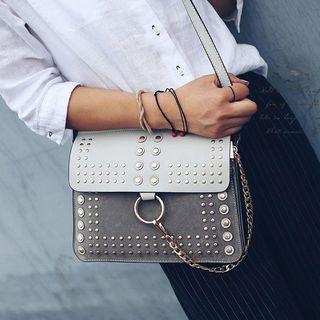 Studded Chain Detail Shoulder Bag