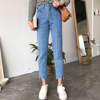 Seam Front Cropped Jeans