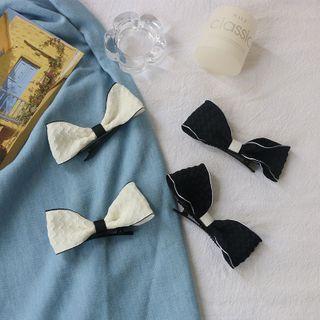 1 Pair Set: Bow Fabric Hair Clip
