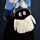 Penguin Furry Crossbody Bag Black - One Size