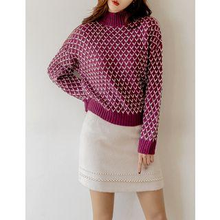 Faux-pearl A-line Skirt