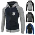 Color Block Zipped Hooded Jacket