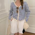 Striped Cardigan Stripe - Blue - One Size