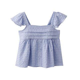 Gingham Check Flowy Camisole Top