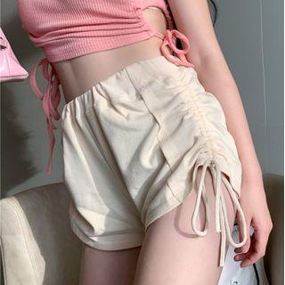 Drawstring Shorts / Short-sleeve Crop Top