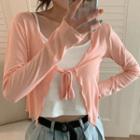 Tied Cropped Cardigan