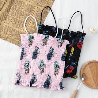Floral Print Smocked Camisole Top