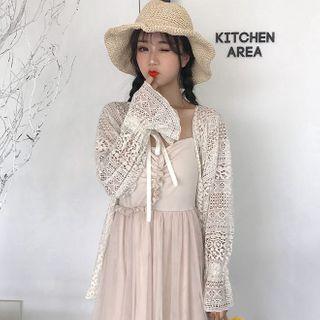 Flared-cuff Lace Cardigan