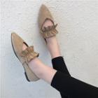 Frill-trim Pointed Flats