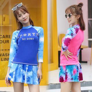 Set: 3/4-sleeve Swim Top + Shorts