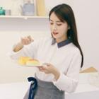 Contrast Collar Corduroy Shirt