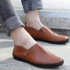 Genuine-leather Stitched Casual Shoes