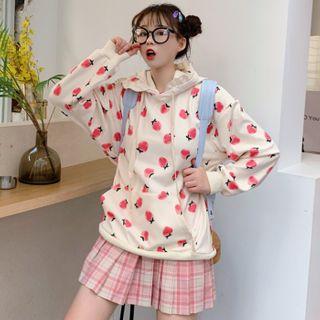 All Over Fruit Hoodie Almond - One Size