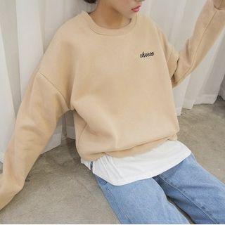 Letter Embroidered Sweatshirt