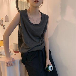 Distressed Oversized Tank Top