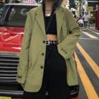 Single-breasted Blazer Green - One Size