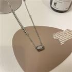 Pendant Alloy Necklace 4366 - Silver - One Size