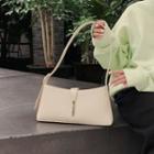 Faux Leather Plain Shoulder-bag