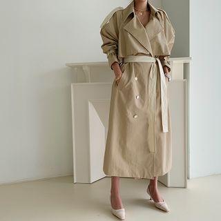 Epaulet Two-tone Trench Coat