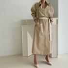 Epaulet Two-tone Trench Coat