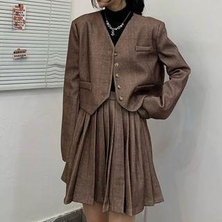 Vintage Blazer / Pleated Skirt