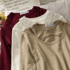 Cutout Mock Two-piece T-shirt
