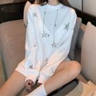 Embellished Star Print Sweatshirt