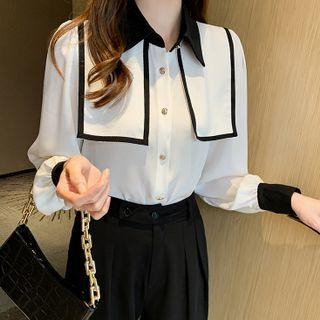 Collared Satin Blouse