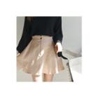 Linen A-line Mini Flare Skirt