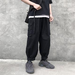 Cropped Harem Cargo Sweatpants