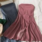 Slited Mini Tube Dress In 6 Colors