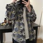 Flower Print Shirt Floral - Gray - One Size