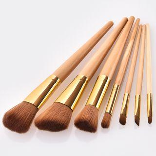 Set Of 7: Makeup Brush Tm-073 - Brown - One Size