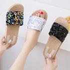 Sequined Espadrille Sandals