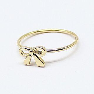 Alloy Bow Ring Gold - One Size