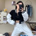 Cropped Baseball Jacket / Sweatpants