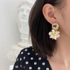 Shell Flower Dangle Earring 1 Pair - Silver - One Size