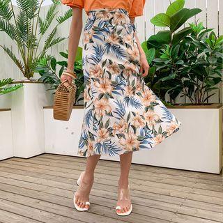 Hawaiian Long Surplice-wrap Skirt