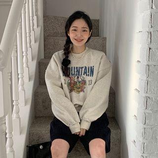 Vintage Letter Print Sweatshirt