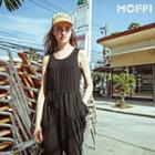 Drawstring Waist Sleeveless Jumpsuit