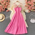 Plain Cross Strap Dress