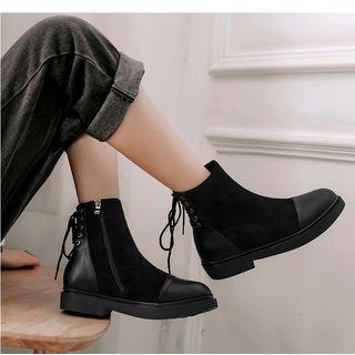 Flat Zip Short Boots