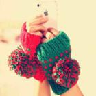 Half Palm Gloves Pink And Purple - One Size