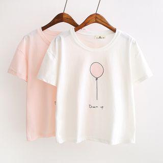 Short-sleeve Balloon Print T-shirt