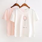 Short-sleeve Balloon Print T-shirt
