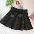 Bobble Plaid Mini Skirt