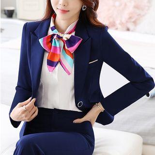 Buttoned Blazer / Dress Pants / Mini Skirt / Shirt