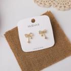 Bow Glaze Alloy Earring 1 Pair - Gold - One Size
