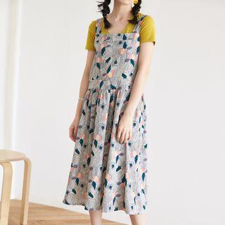 Printed Sleeveless Midi A-line Dress