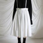 Plain Shirt / Midi Suspender Skirt